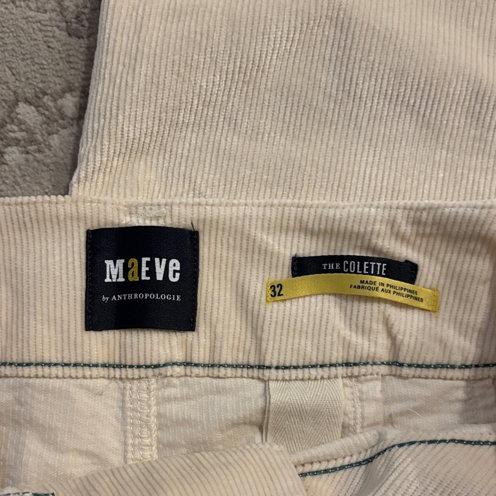 Anthropologie Maeve Colette Corduroy Crop Wide-Leg Pants - Picture 7 of 8